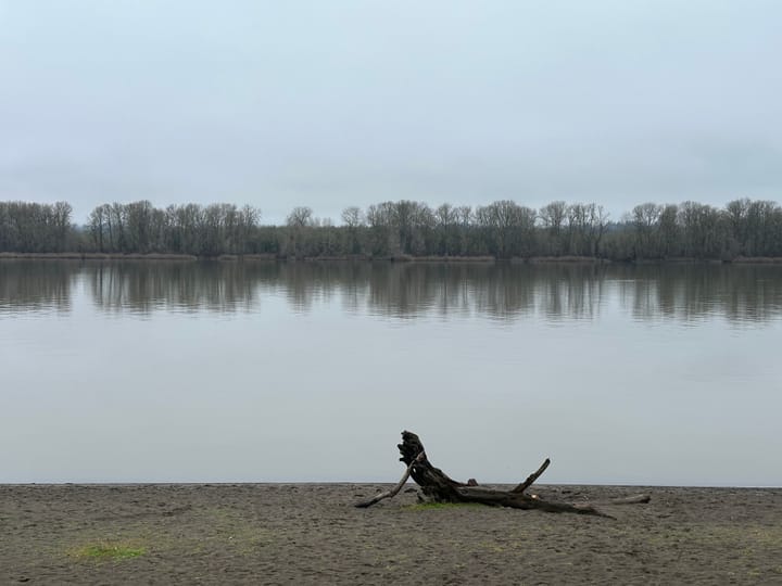 riverfront in winter